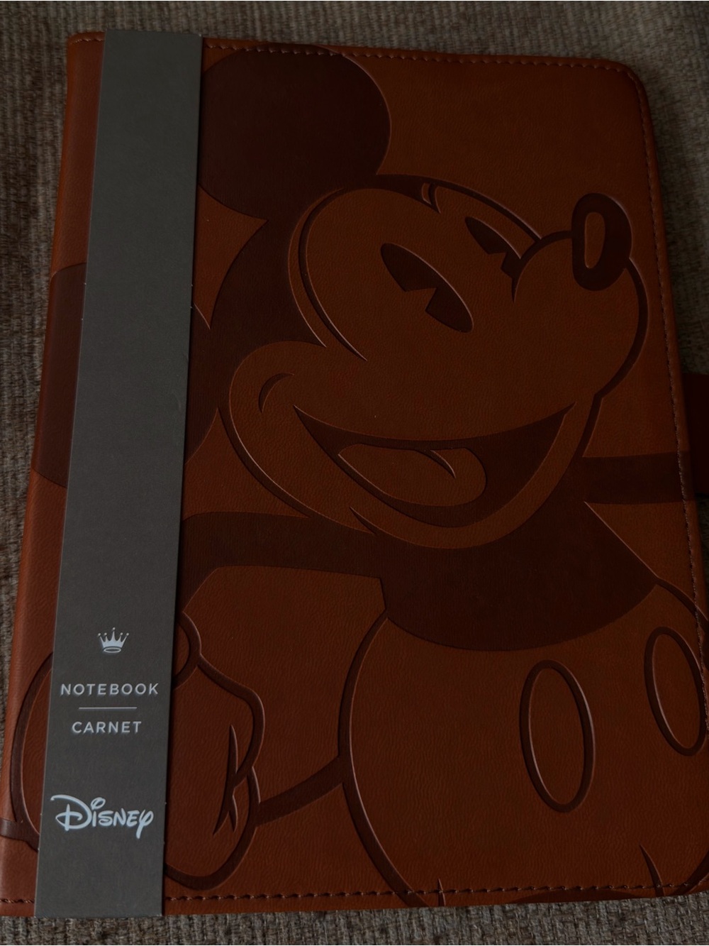 Disney Brown Embossed Mickey Mouse Notebook